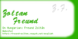 zoltan freund business card